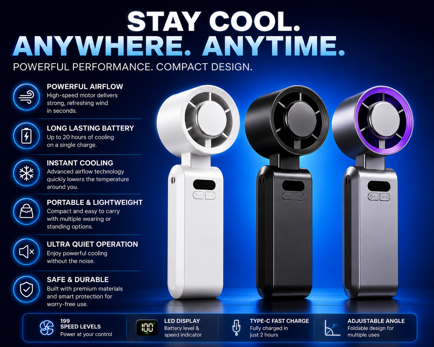 Portable Handheld High Speed Fan™