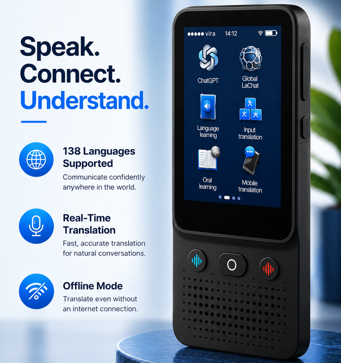 Portable 138 Language Translation Device™