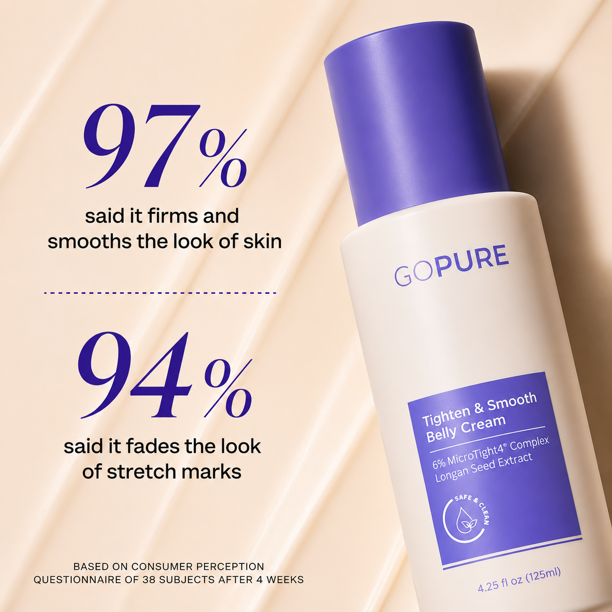 Belly Cream 125ml Tighten And Smooth Moisturizing Skin Repair