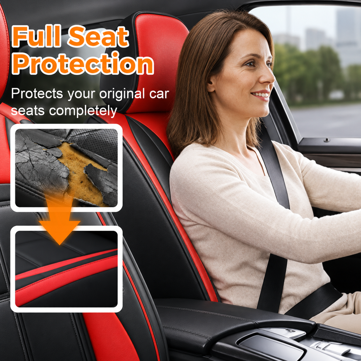 Premium Front Leather Seat Protectors™