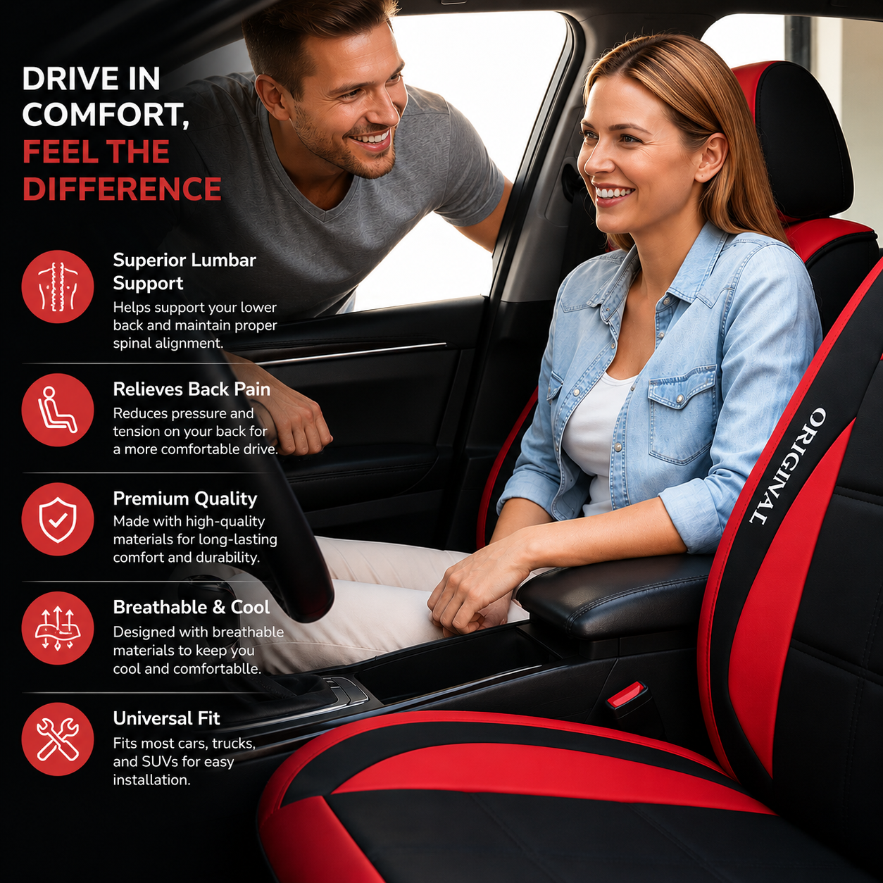 Premium Front Leather Seat Protectors™